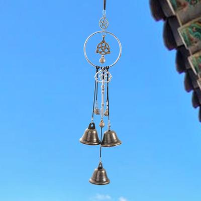 Garden Door Handmade Hanging Witch Bell Vintage Creative Wind Chime Wreath Novelty Retro Metal Pendant Door