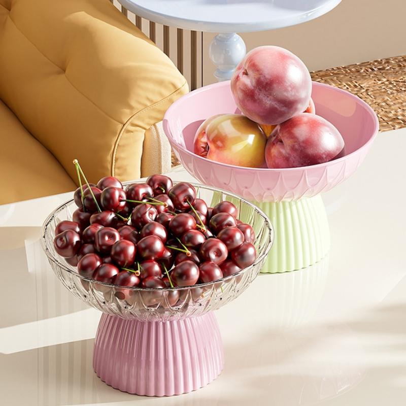 Elegant Large Washable Fruit Bowl With Pedestal - Chic, Hygienic Tabletop Organizer And Decorative Centerpiece