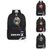 Mochila Roblox em Tecido Oxford Estampado Com Design Único de Corrente Para Estudantes