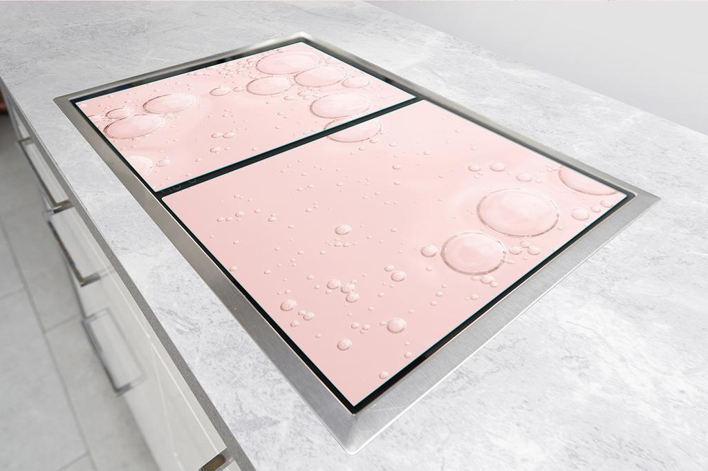 GLAS-KOCHFELD-SCHUTZPLATTE 90x52 ROSA