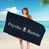 Asciugamano da Spiaggia in Microfibra P-Psycho Bunny di Lusso, Assorbente, Asciugatura Rapida, Morbido, per Yoga, Nuoto, Resort, Alpinismo