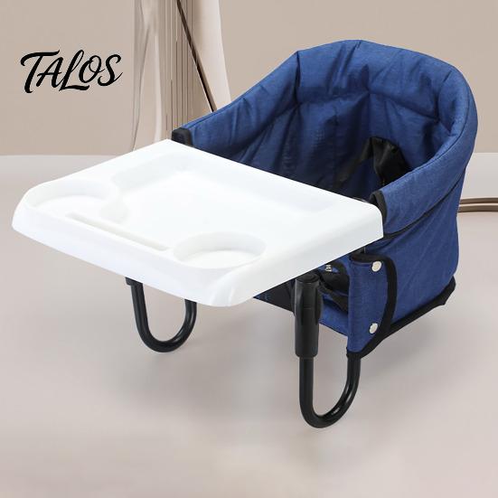 High Stability Portable Chair Baby Dining Table Foldable Waterproof Oxford Cloth 5-Point Stable Safety Belt Adjustable Fixing System Pole