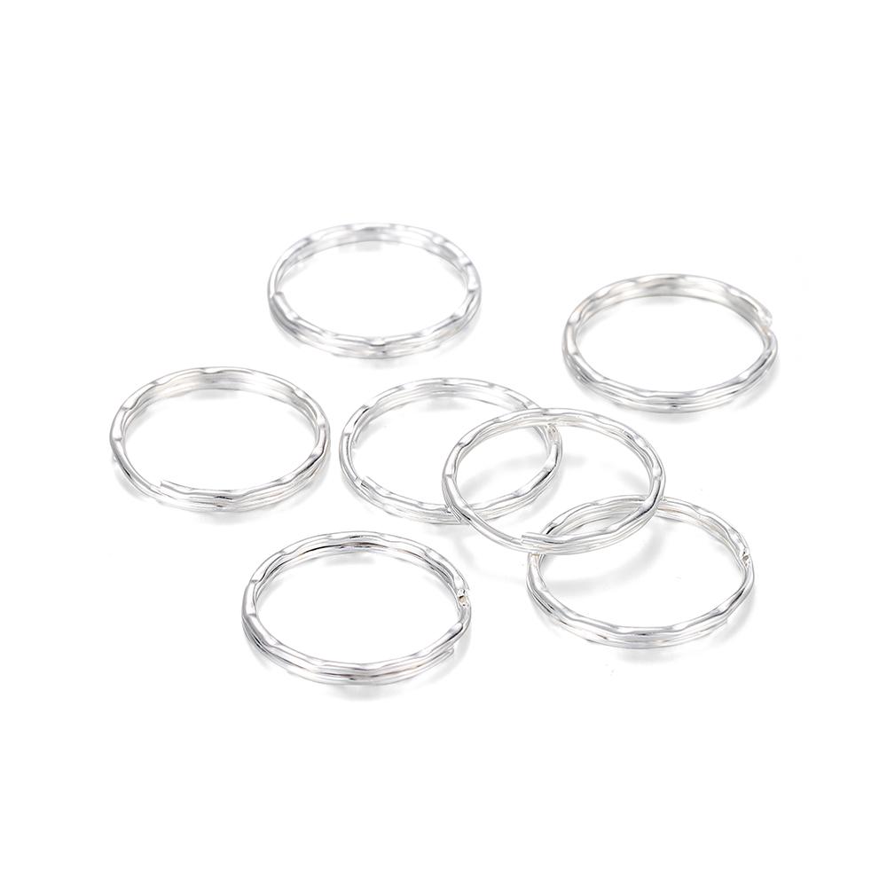 

20/50Pcs Key Ring Key Chain Round Split Keyfob Keyrings with Jump Ring for DIY Keychain Pendants Jewelry Making Accessories 25mm x 20Pcs