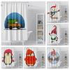 ~O~Home Decoration Shower Curtains for Bathroom Waterproof Curtain Fabric Modern Nordic Style Living Room Merry Christmas Winter