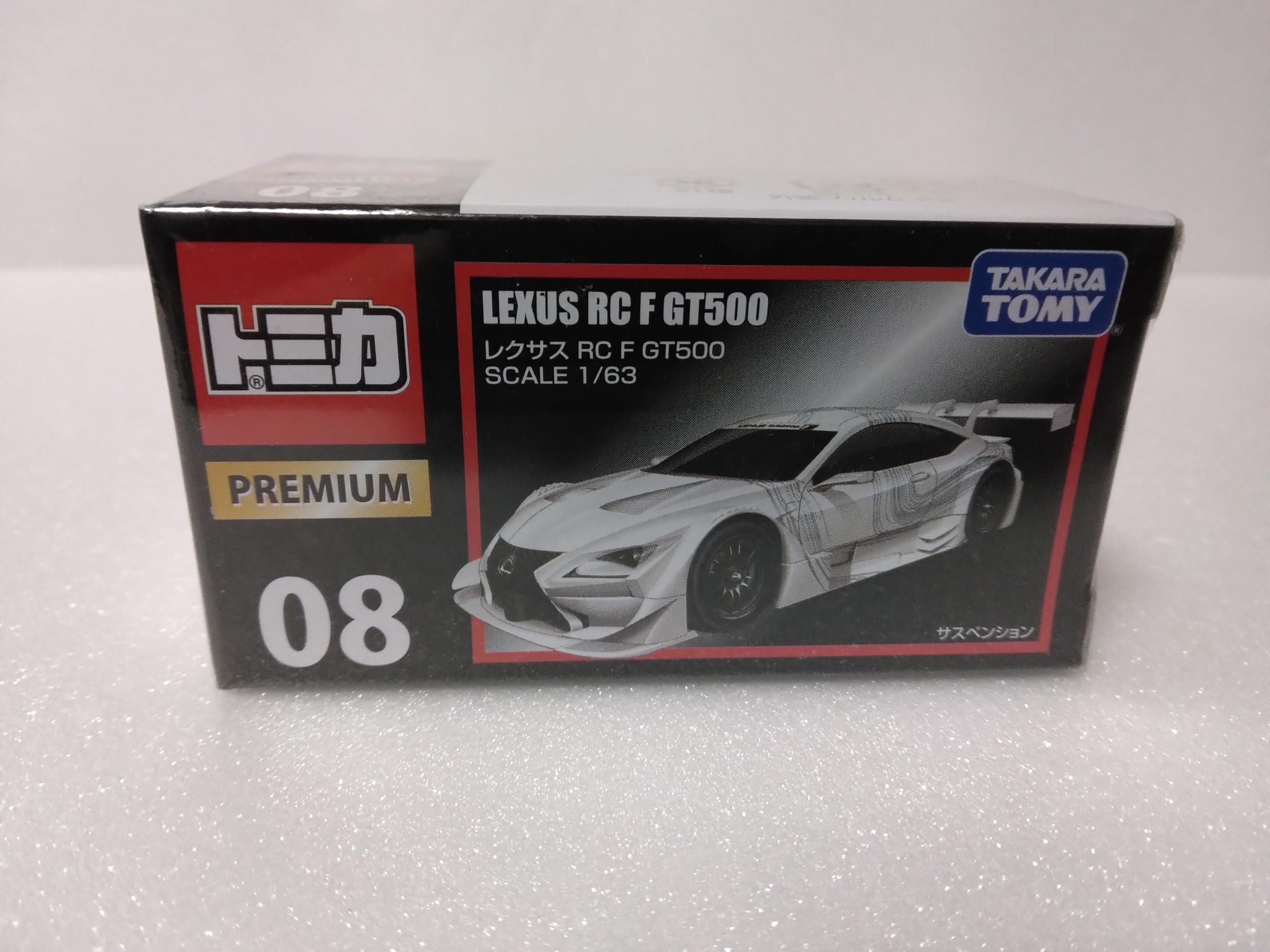

Takara Tomy Tomica Premium Lexus RC F GT500, масштаб 1/63, №08 серебряный