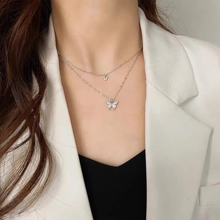 Women's Butterfly Choker Necklace, Elegant Design, Jewelry