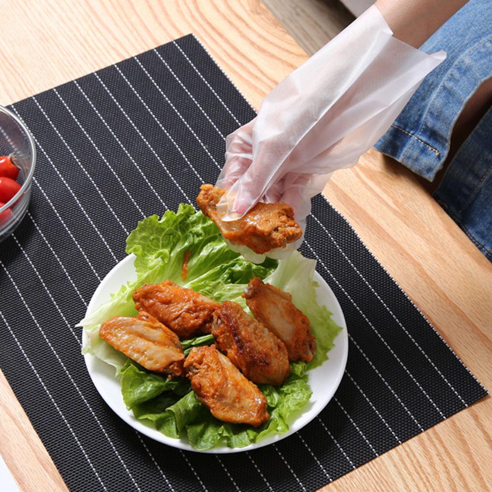 100PCS Food Grade CPE Disposable Gloves Cooking Cleaning Home Hotel Restaurant