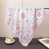 Korean Version Of Printed Imitation Silk Scarf Square Scarf High-End Shawl Versatile Neck Small Square Scarf Headscarf Female