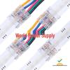 COB 6-Pin RGBWW LED Strip Solderless Double-Headed 12mm Connector