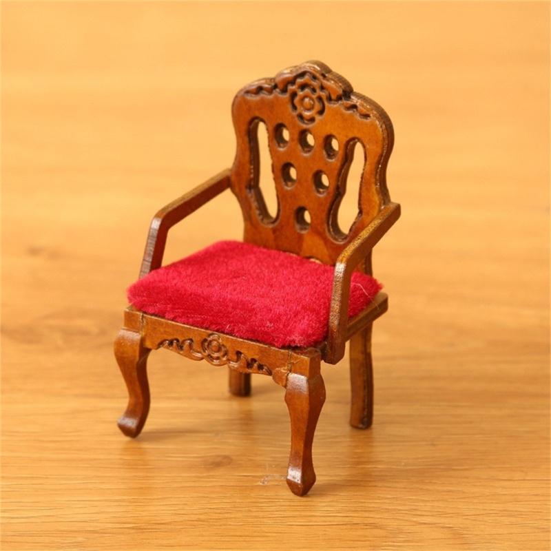 Vintage Stuhl Spielzeug Sessel Figur Modell Realistischer Sessel Vintage Realistisches Puppenhaus Rollenspiel Realistischer Stuhl