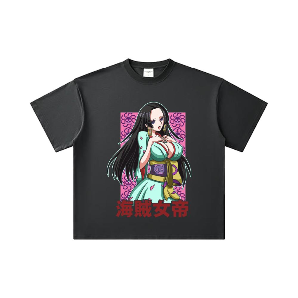 260 GSM Double Yarn 32 Count 100% Cotton One Piece V68 Boa Waifu Print Unisex Heavy Cotton T Shirt