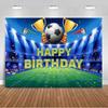 Jungen Fußballfeld-Thema Geburtstagsparty Banner Hintergrund, Erwachsenen- und Kindergeburtstagsparty Dekoration Fotografie Hintergrund