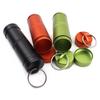 Compact Waterproof Aluminum Pill Bottle Keychain for Outdoor First Aid Tablets
