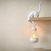 Cute Figurine Cat Wall Hook Light 3D Printed Cat Decor Lamp Cat Shaped Hook  Desk Organization