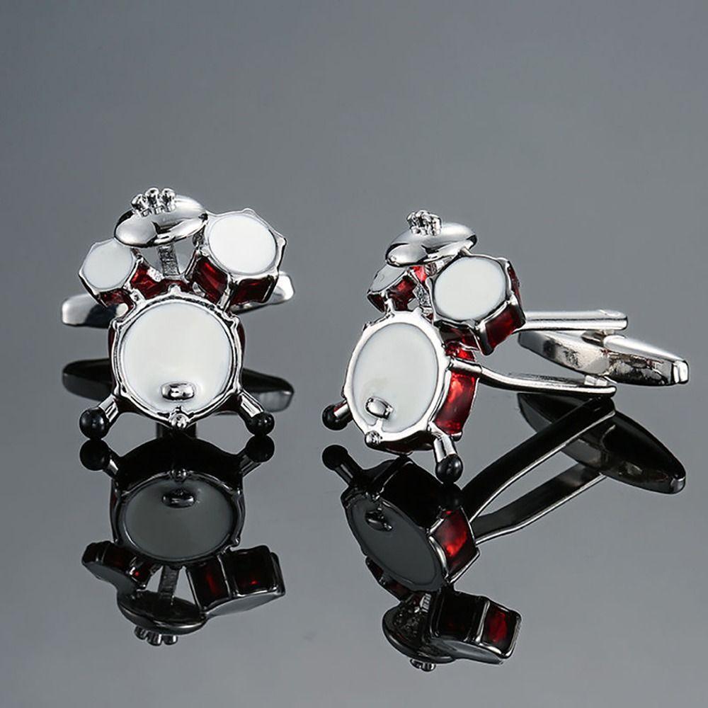 Treble Clef Guitar Cuff Links Drum Piano Music Note Sleeve Button Punk Hip Hop Music Instrument Series Cufflinks