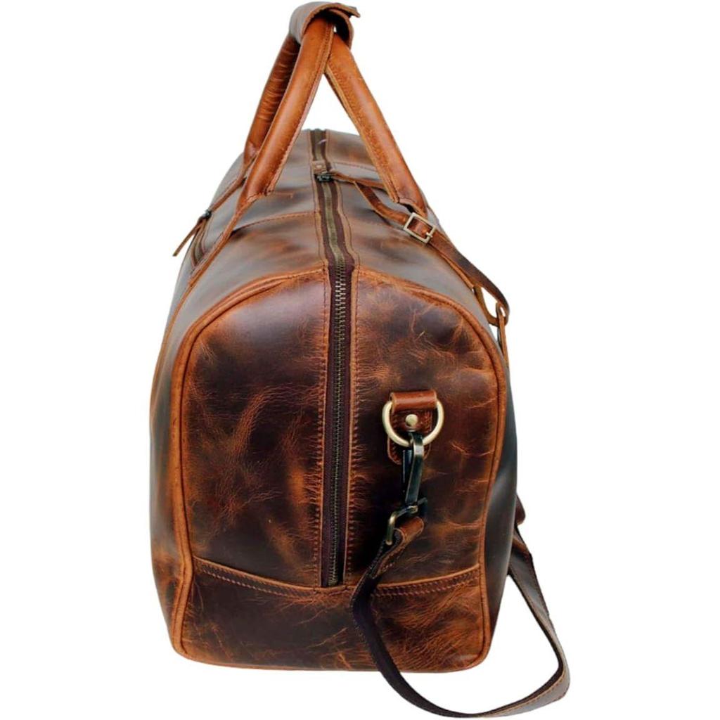 Neue Reisetasche aus echtem Büffelleder, Leder-Weekender, Reisetasche, Reisegepäck, Sporttasche, Wochenendausflug, Handgepäck, Duffle-Tasche, Sporttasche