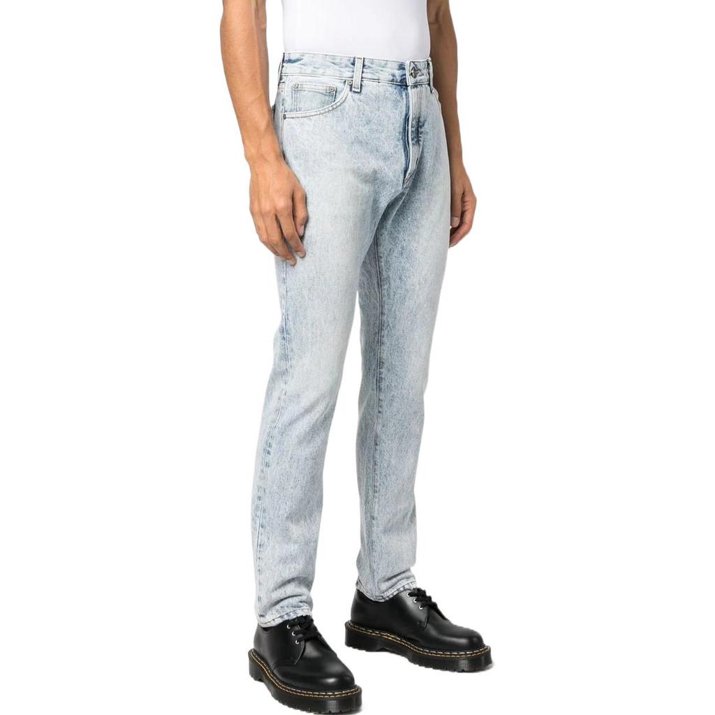 Palm Angels Curved-logo Print Jeans PMYA012C99DEN0024001