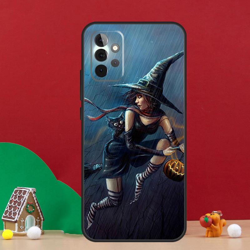 Moon Witch Horror Case For Samsung Galaxy A54 A06 A16 A26 A36 A56 A53 A32 A52 A33 A13 A55 A35 A15 A14 A34 A17