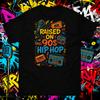 2025 Summer 90s Hip-hop, Gangster, Rap, Streetwear Retro Style Pure Cotton Printed Men's and Women's Streetwear, Short Sleeves