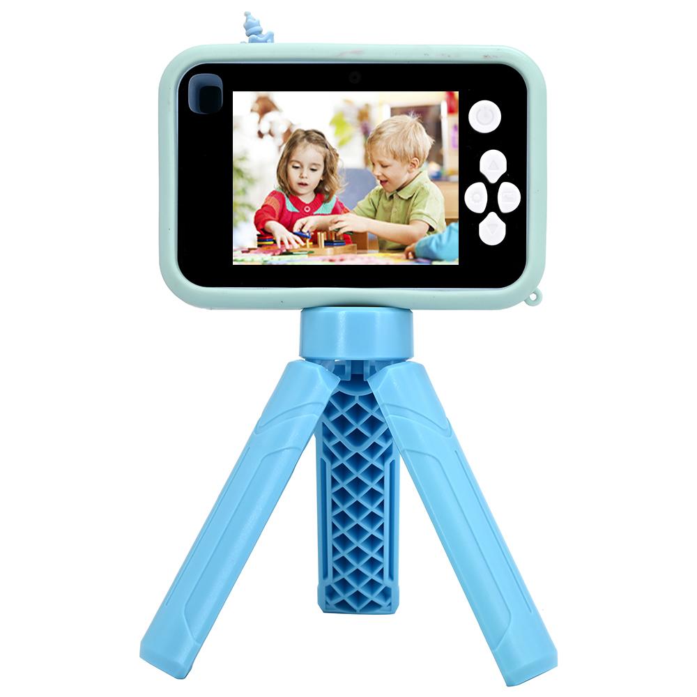 

AC10 HD Dual Lens 2.4 Inch IPS Screen Kids Camera with Tripod,No Memory Card Blue