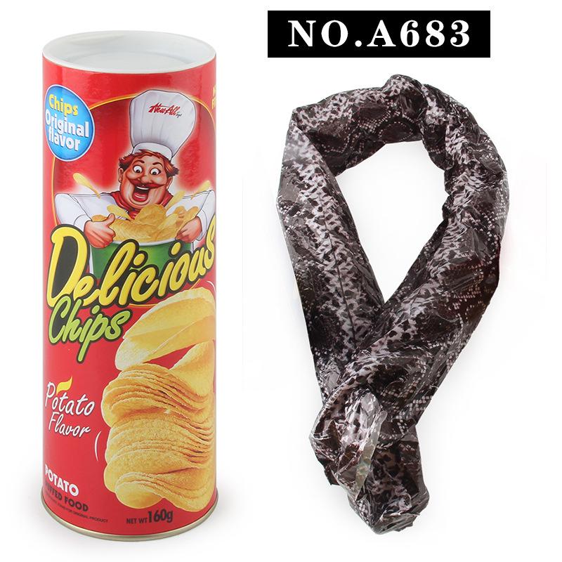 Funny Bouncing Snake Surprise Gift In Potato Chip Can