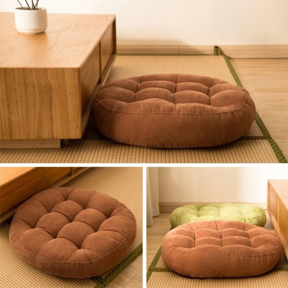Round Office Chair Seat Cushions Corduroy Meditation Sitting Pillow New Tatami Mat Pad