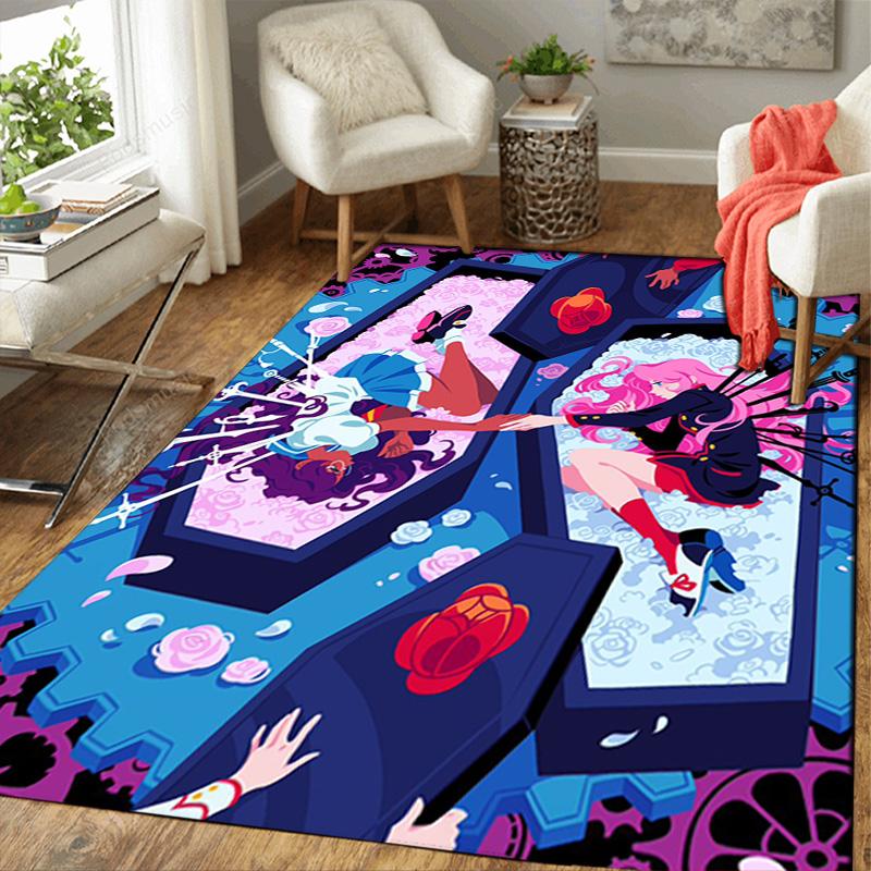 Girl-themed Graphic Design Rug Floor Mat for Living Room or Bedroom Soft and Comfortable Carpet a Gift for Birthday and Holiday.