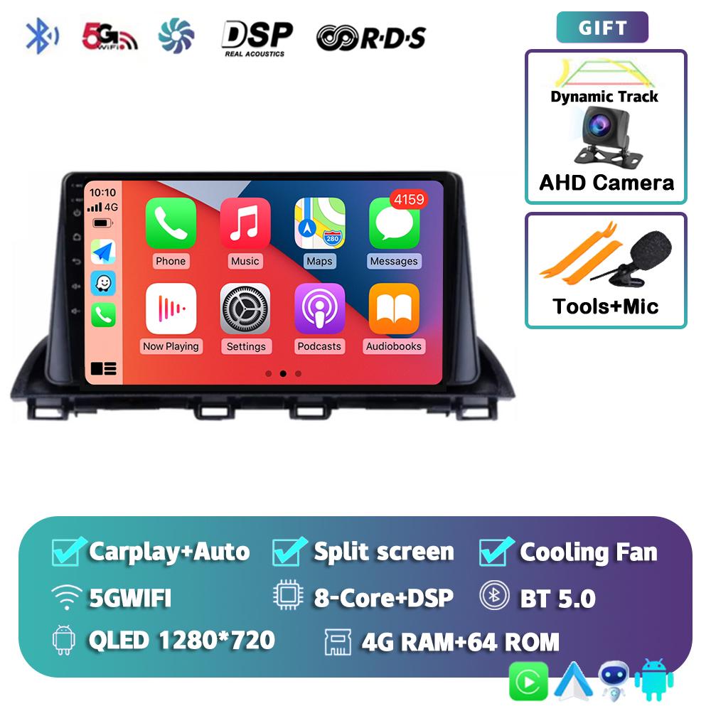 Android 14 Carplay Auto Car Radio For Mazda 3 Axela 2013-2018 Stereo GPS Navigation Multimedia Video Player Autoradio Head Unit