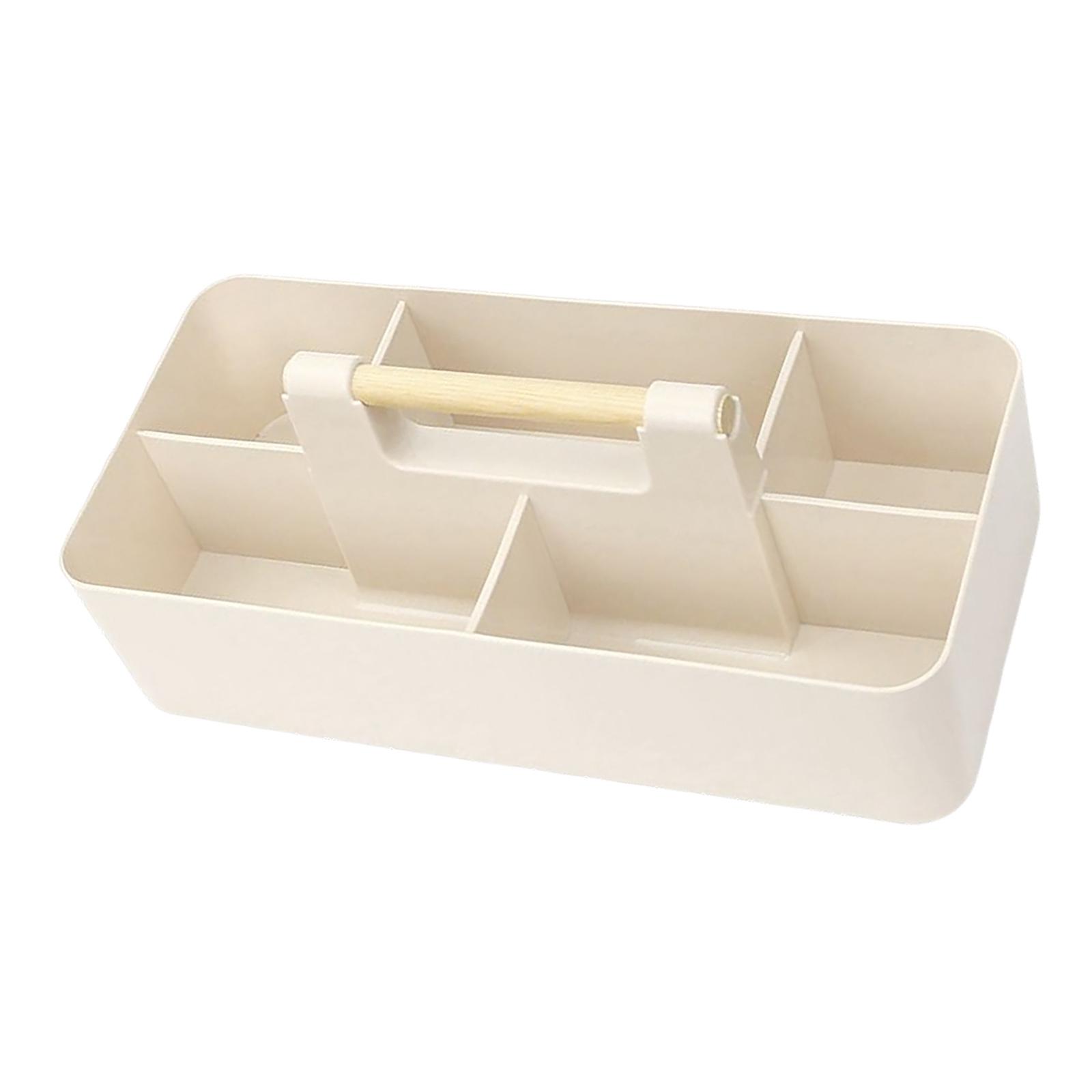 

1Pcs Storage Box W/ Handle Holder Multi Grid PP for Pencil Laundry Cabinets хаки