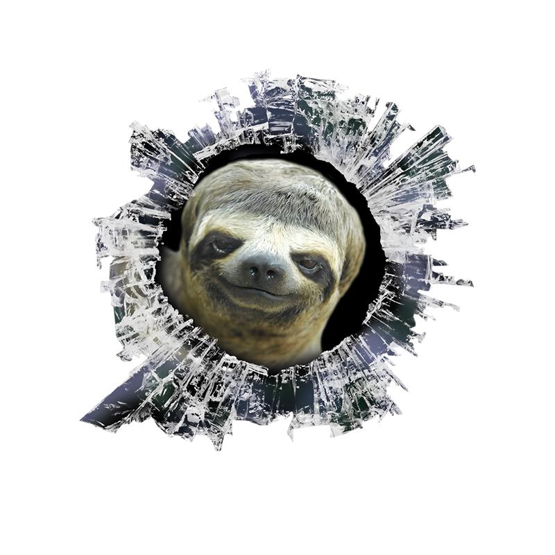 

Car Stickers for Sloth Window Hidden in Holes, Waterproof Irregularly Shaped Car Decoration Decals 15cm-Longest Side