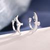 Asymmetrical Seagull Ear Clip - No Piercing, Minimalist Style Swallow Bird Cartilage Earring