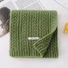 Premium Sense Simple Solid Color Including Scarf Women's Autumn and Winter Korean Atmosphere Warm Thick Knitted Versatile Scarf