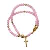 Fashionable Alloy Link Bracelet Ceramic Detail Crucifix Charm Link Chain For Birthday And Anniversary Gift