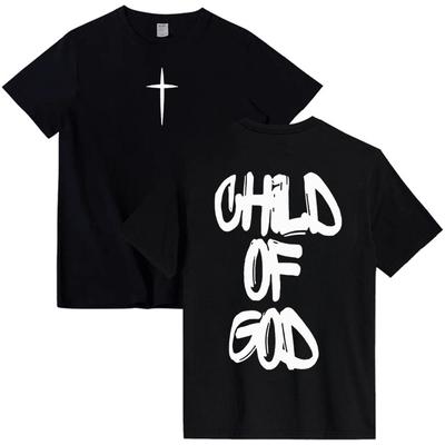 Baumwoll-T-Shirt Patenkind Jesu Glaube Christliches T-Shirt Unisex Lässig Vintage Streetwear Kurzarm Grafikdruck T-Shirts