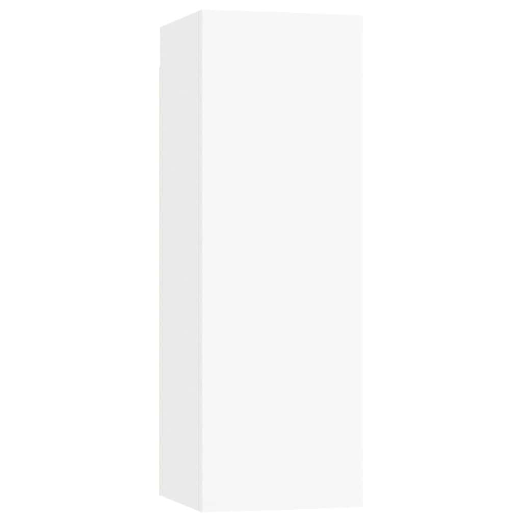 8 Piece TV Cabinet Set White Particleboard