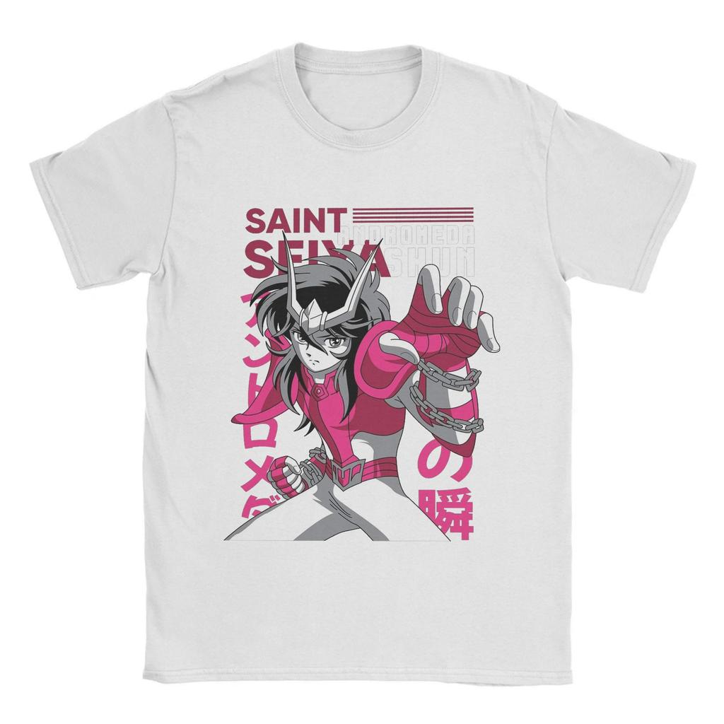 Men's Andromeda Shun   T Shirt Saints Seiya 100% Cotton Clothing Funny Short Sleeve Round Collar Tees Plus Size T-Shirts
