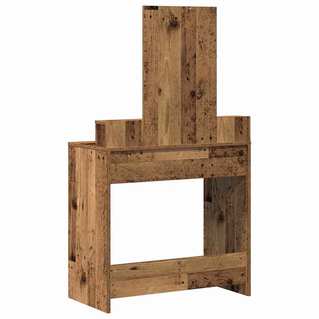 Vintage style Makeup Table with Shelf 79 x 41 x 140 cm Engineered Wood