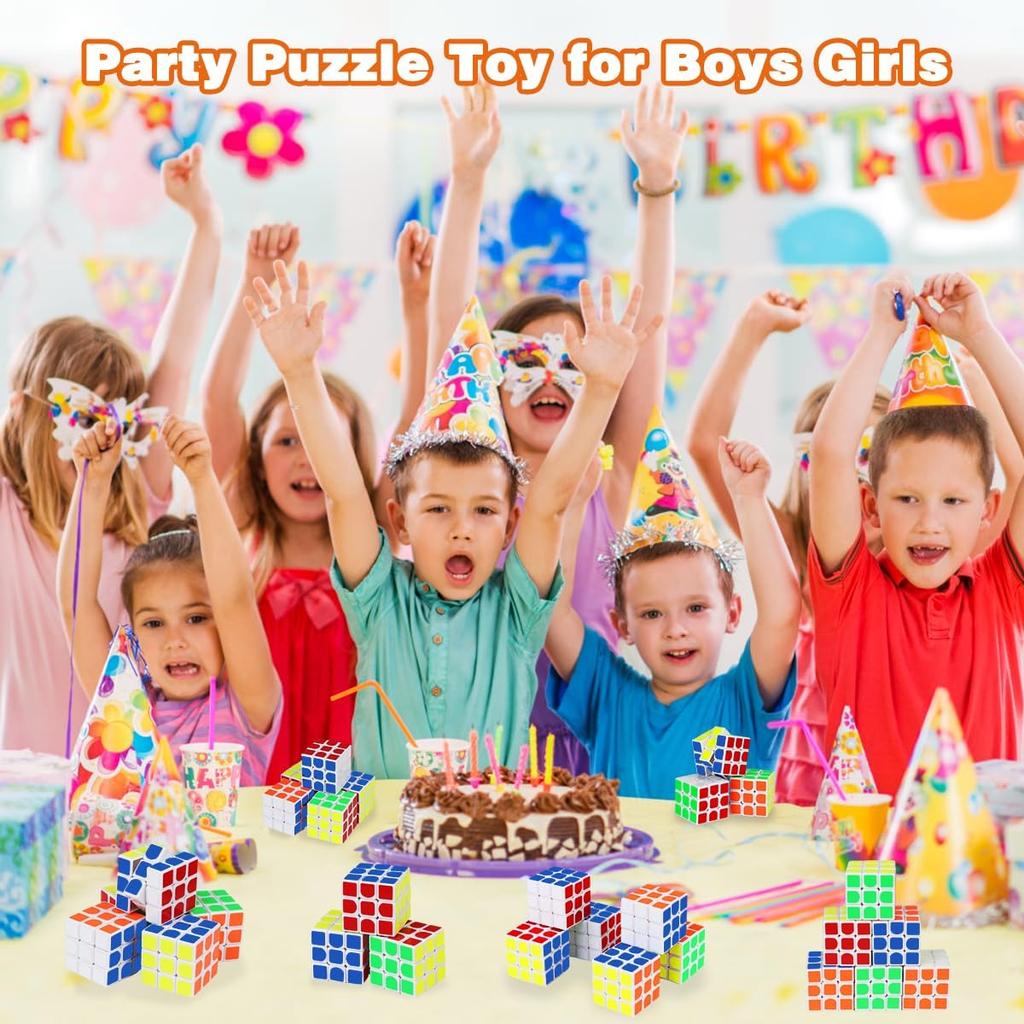 Mini Cube 20 Pack Magic Cube, Puzzle Party Favors for Kids Party Puzzle Game Toys Classroom Rewards & School Prize for Students, Stress Relief Toys