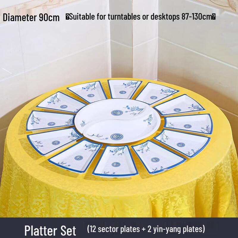 Melamine Multi-Section Serving Platter for Banquets