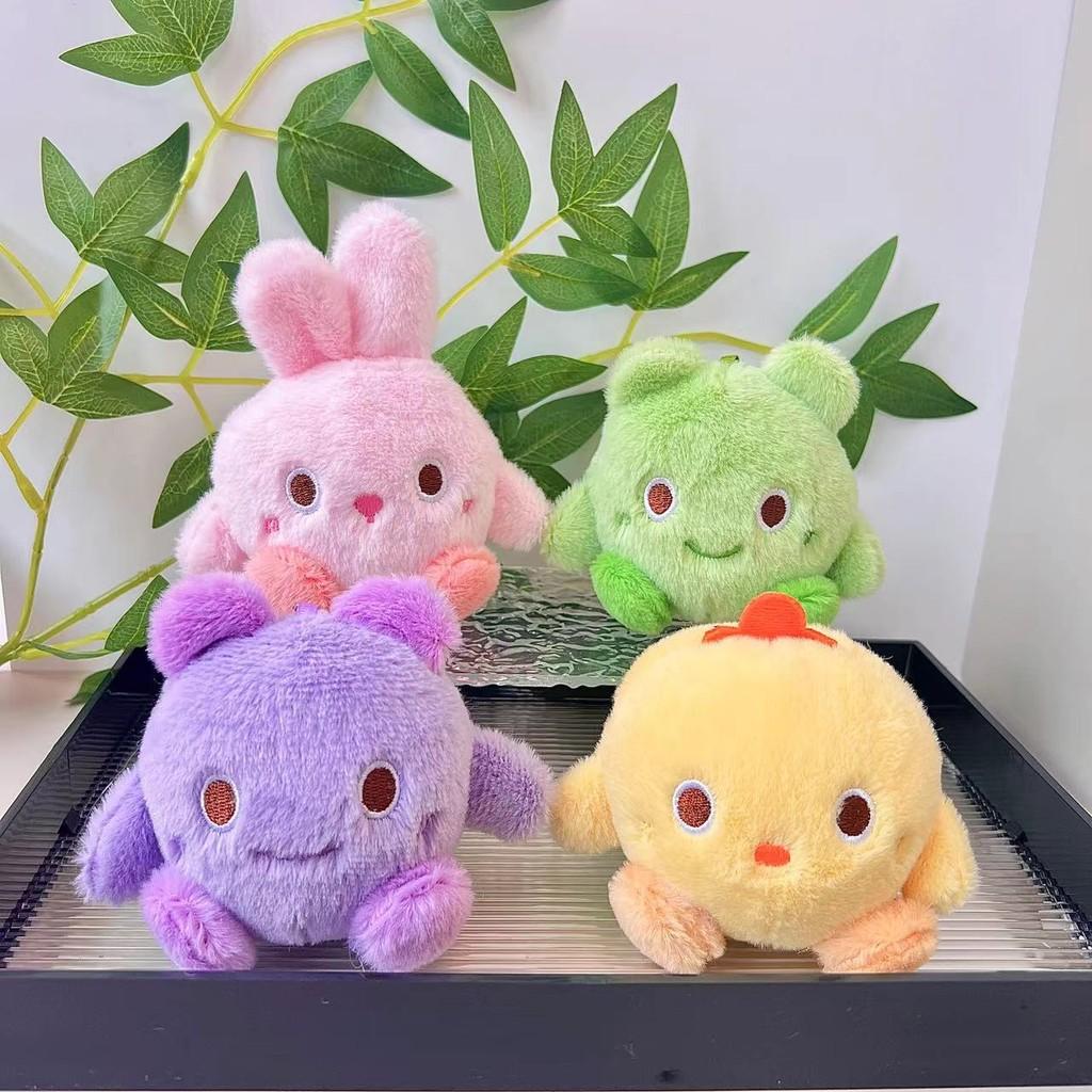 Plush Cute Playful Rabbit Keychain Soft Toy Adorable Addition For Bags Keys And