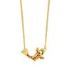 Graceful Titanium Steel Koi Fish Necklace For Women With Charming Gold Accents