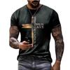 Camiseta Minimalista de Cruz de Fe para Hombre Manga Corta Casual para el Uso Diario