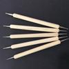DYS 5 bucăți/set Pro 2 căi din lemn Nail Art Dotting Dot Pen Pictură DIY Instrumente de manichiură