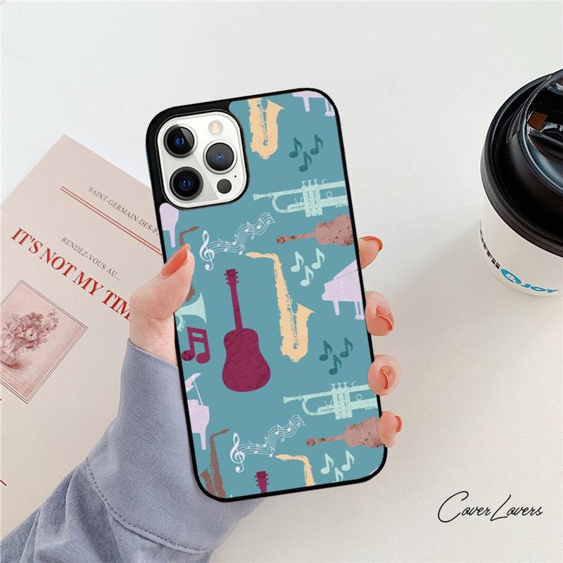 Musical Instruments Saxophone Phone Case For iPhone 17 Air 14 15 16 13 12 Max For Apple iPhone 17 Air 11 Pro Max Plus Coque