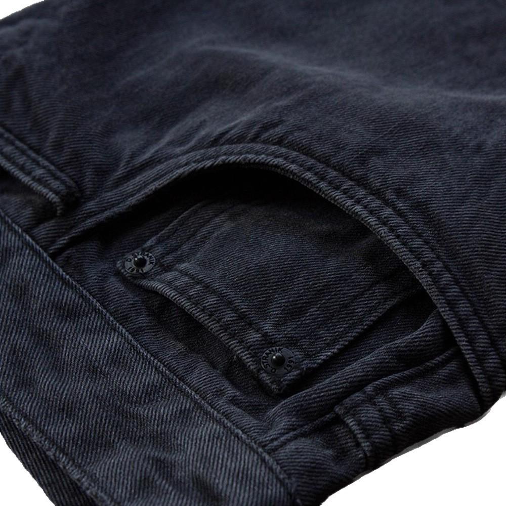 Męskie spodnie dżinsowe z prostą nogawką, ocieplane polarem w stylu retro na jesień/zimę