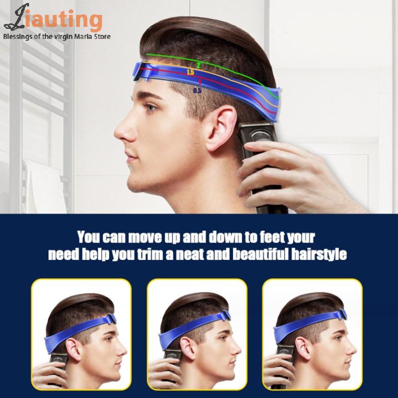 DIY Hair Trimming Template Haircut Band Breathable Curved Silicone Home Hair Trimming Guide For Boys Men