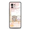 Peach And Goma Cat Phone Case for Xiaomi Poco C51 F3 X3 X4 GT NFC M3 M4 M5 Mi 13 12 11 Ultra 12T Pro Lite 5G Silicone Cover Bags