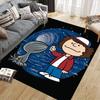 Dustin Flannel Printed Carpet, Home Sofa Decoration for Living Room & Bedroom, Non‑Slip Play Flannel Floor Mat for Game Room
