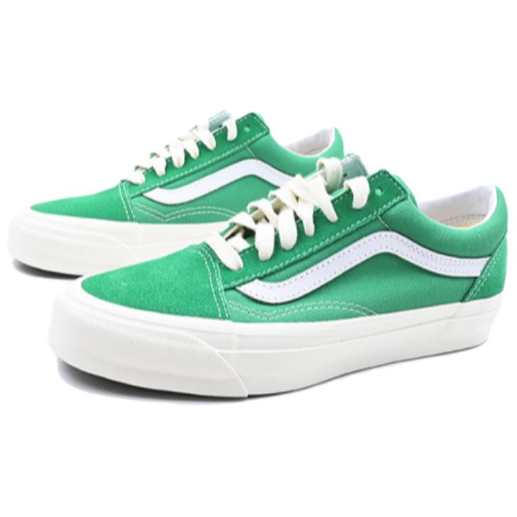 Vans Old Skool Series Comfortable Versatile Low-Top Casual Shoes Unisex sneaker Green White VN000CY2CX1