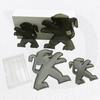UHHA5 ABS Plastic Transparent Black Car Front Badge Rear Trunk Emblem Stickers for Peugeot 2008 3008 Auto Head Modified Decoration